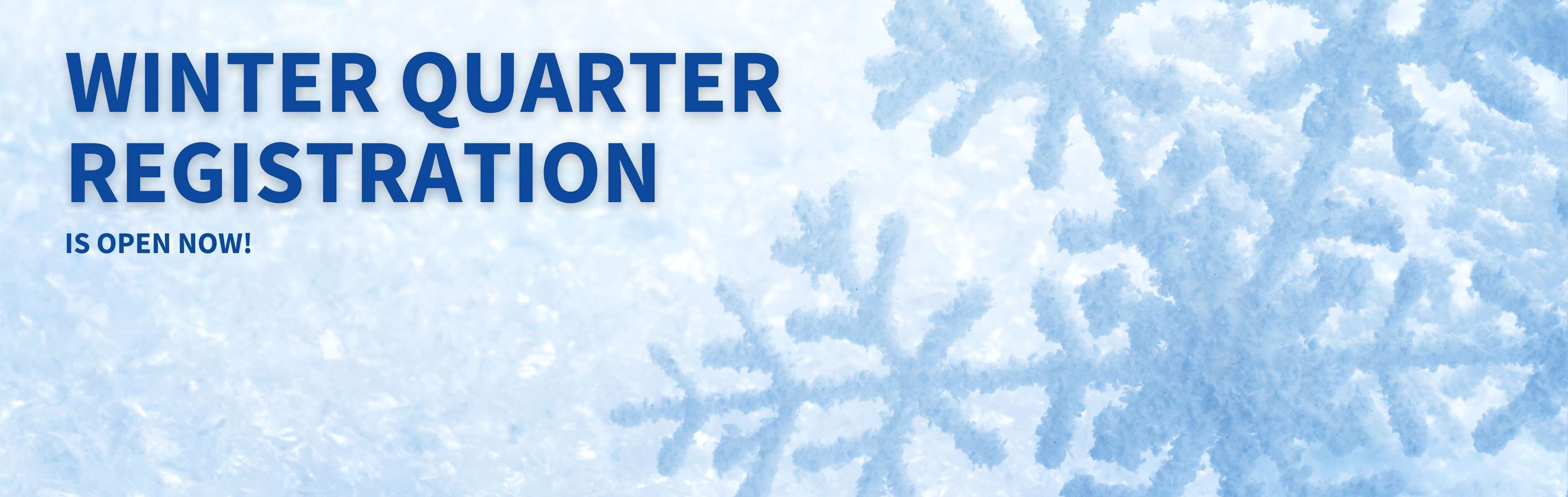 Register for Winter Classes!