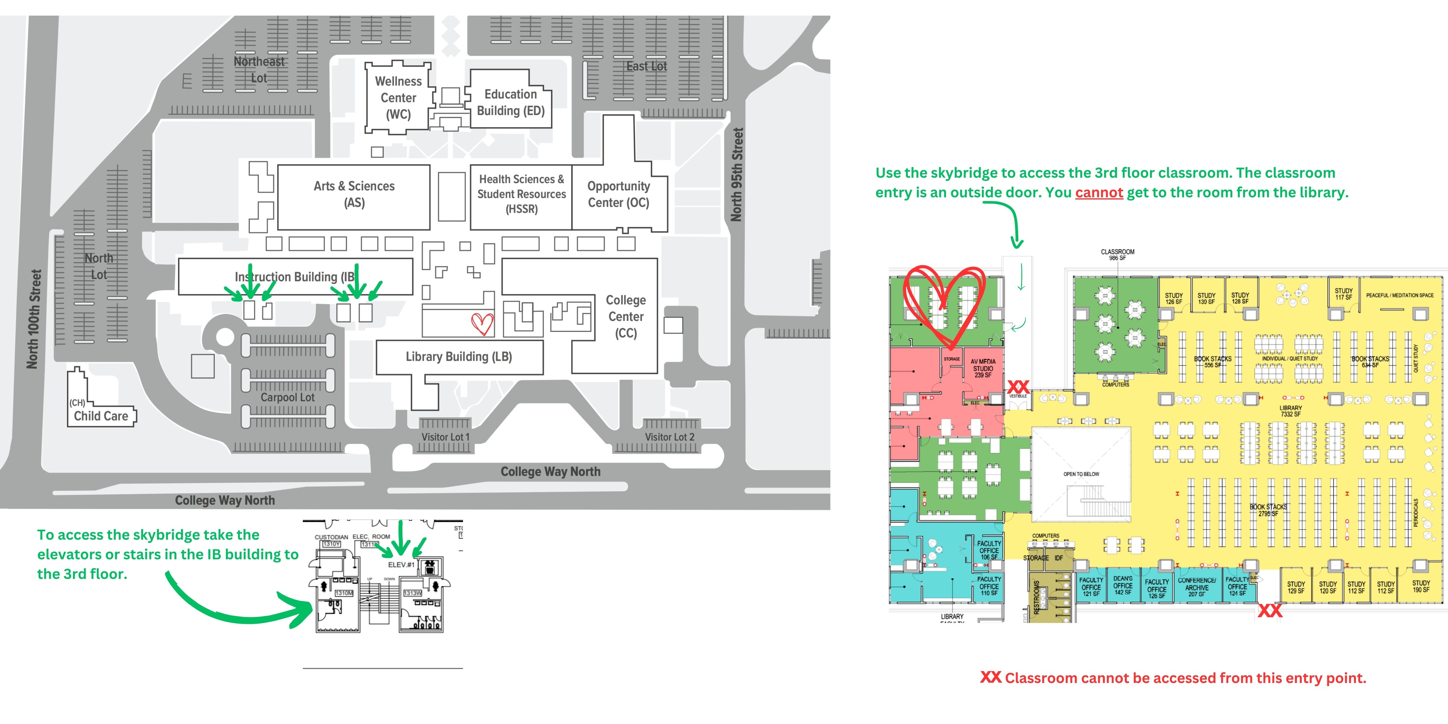 Map to CE Art Classroom