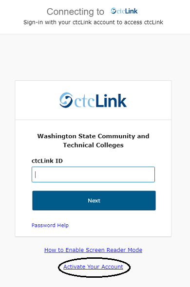 login page